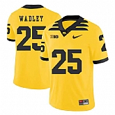 Iowa Hawkeyes 25 Akrum Wadley Yellow College Football Jersey Dzhi,baseball caps,new era cap wholesale,wholesale hats